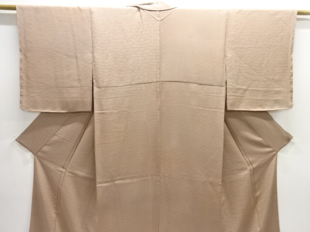  未使用品　雲模様織出し暈し色無地着物